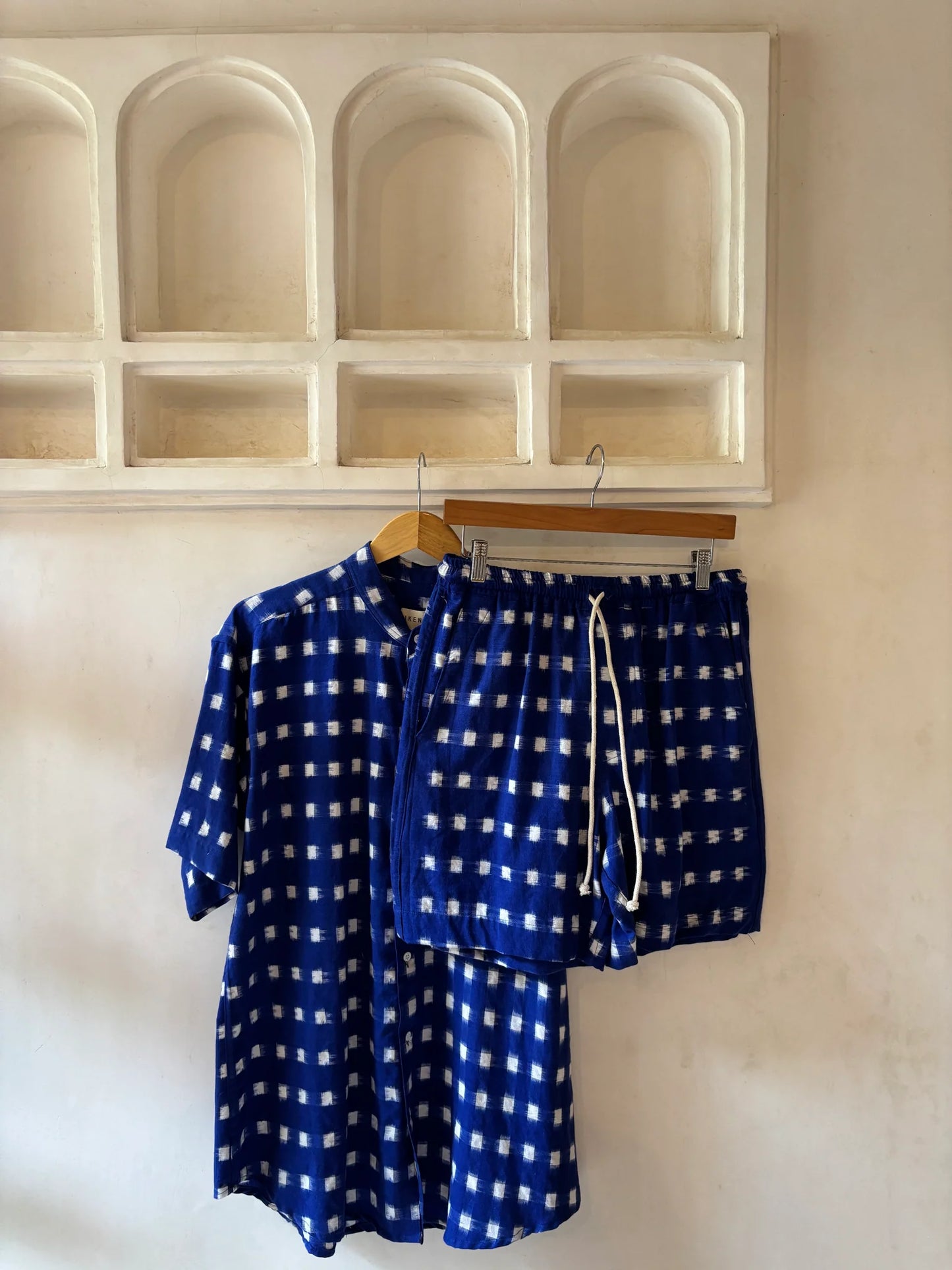 Blue check short
