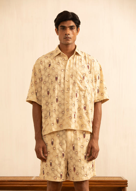 BEADED TASSELS SHIRT