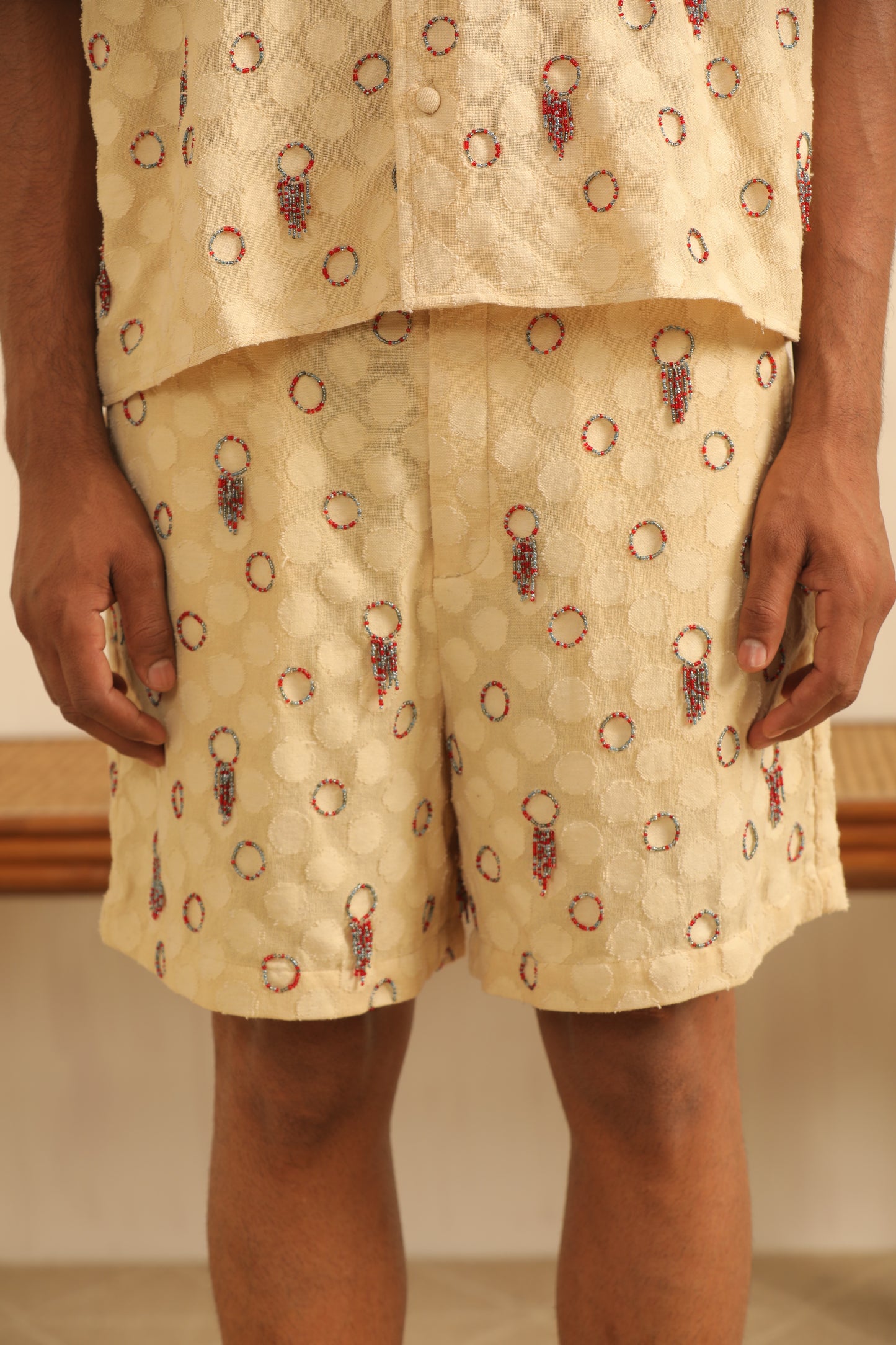 BEADED TASSELS SHORTS