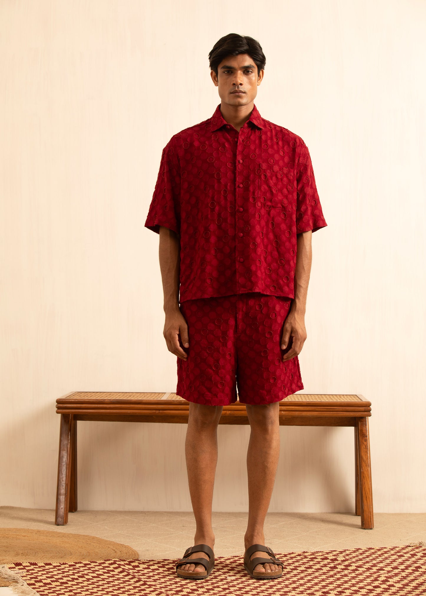 RED BEADED SHIRT