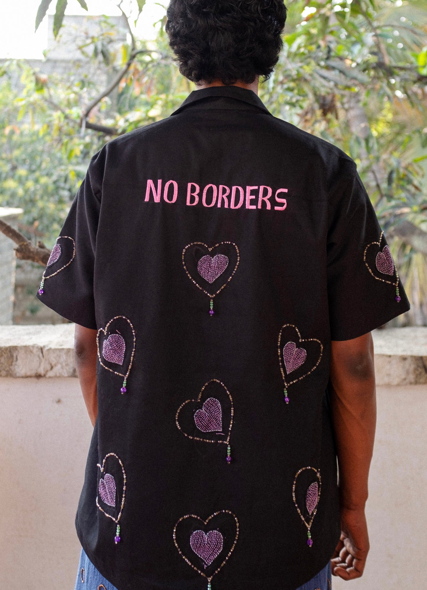 Kantha Shirt With Hearts