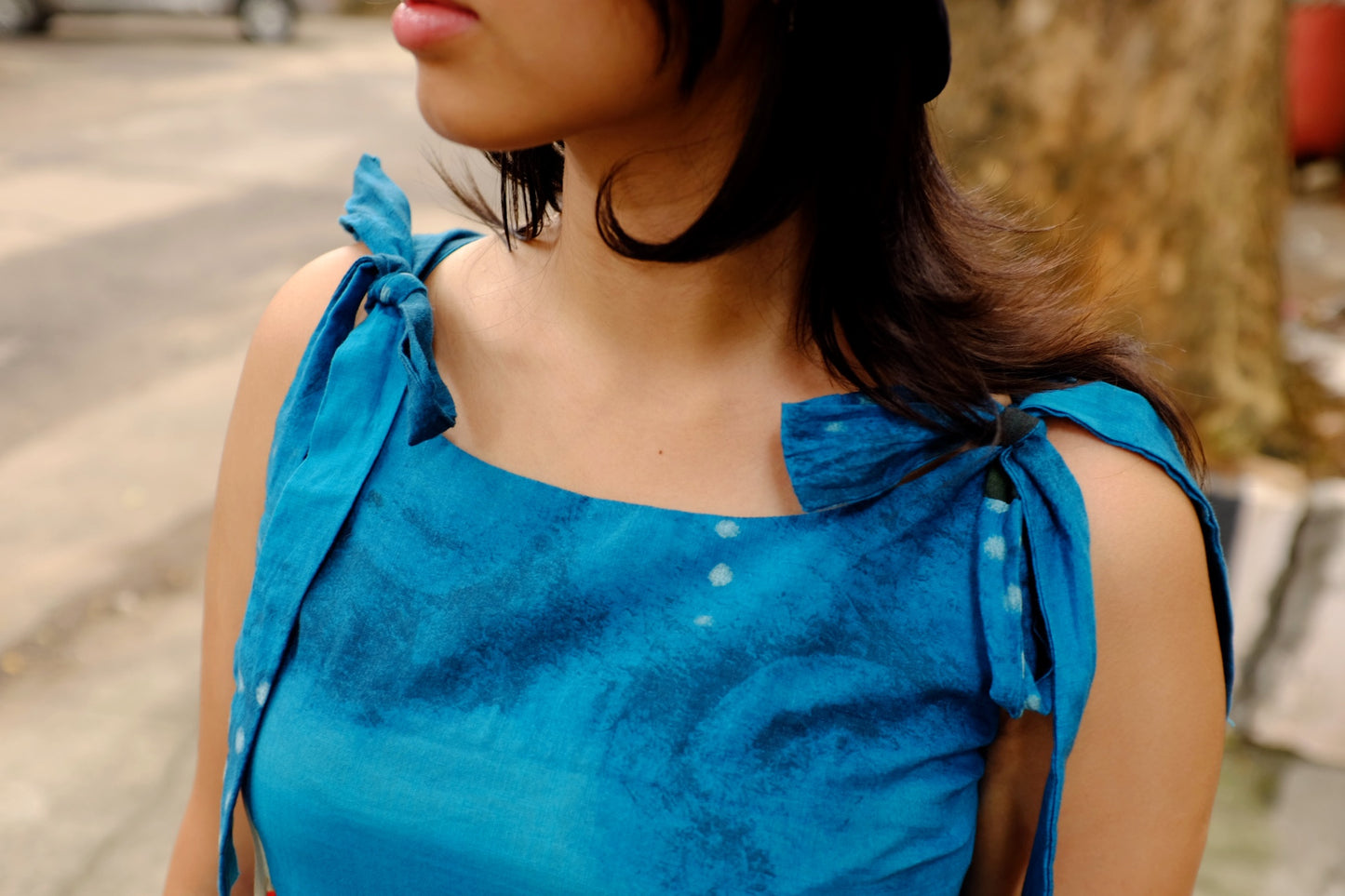 Kadhali custom dress in blue