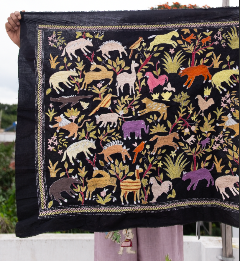Black Wildscape Tapestry
