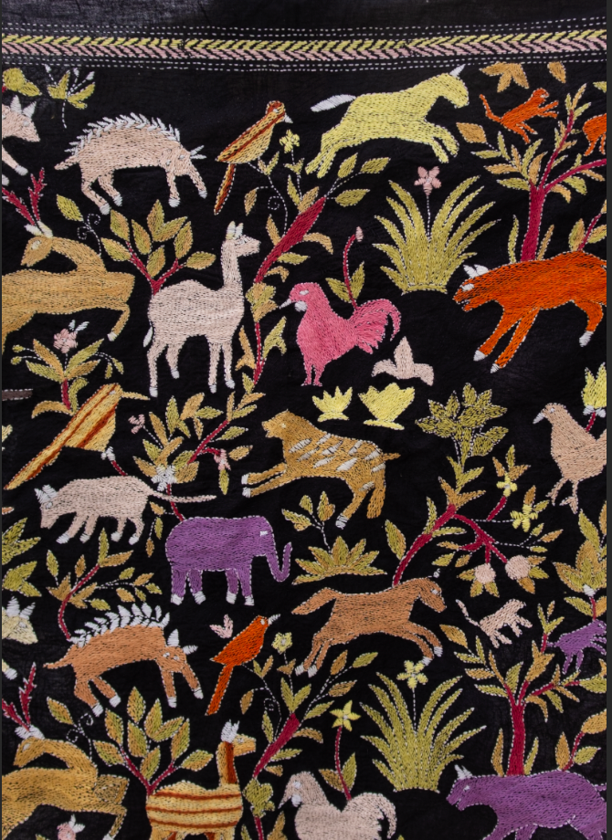 Black Wildscape Tapestry