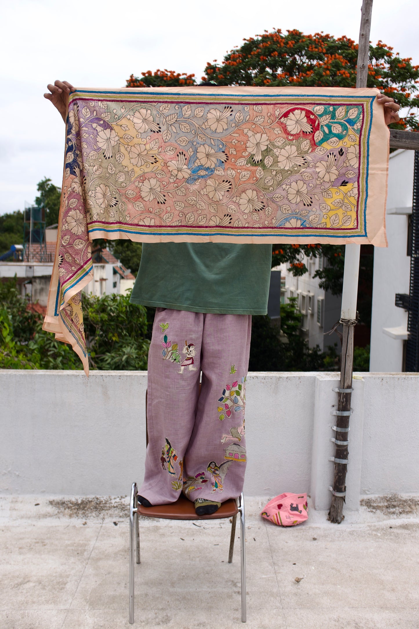 Bloom Stitch Nakshi Kantha Stole