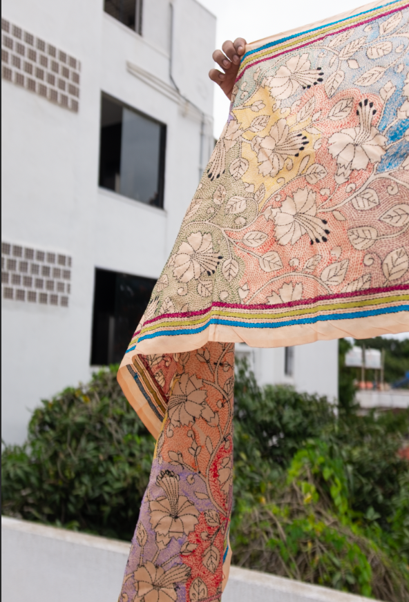 Bloom Stitch Nakshi Kantha Stole