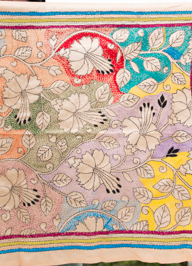 Bloom Stitch Nakshi Kantha Stole