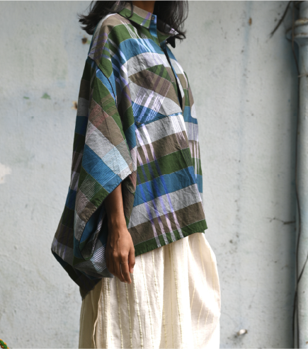 Bloom Shirt Blue And Green