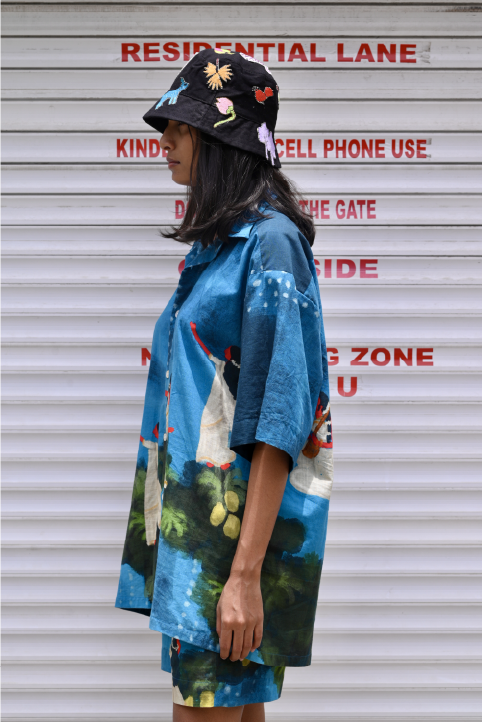 Kadhali co-ord set in blue