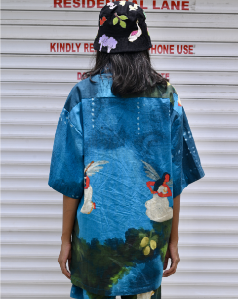 Kadhali co-ord set in blue