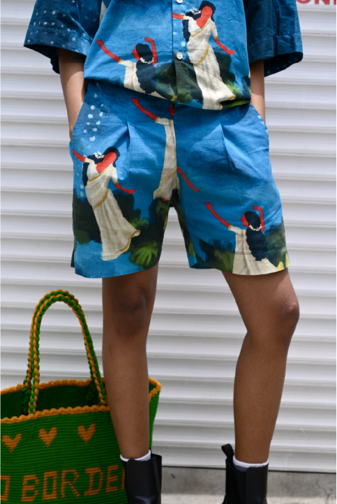 Kadhali co-ord set in blue
