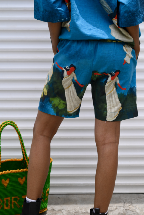 Kadhali co-ord set in blue