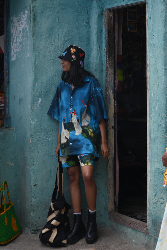 Kadhali co-ord set in blue