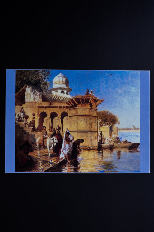 Daak Art Print - The Ghats Mathura by Edwin Weeks