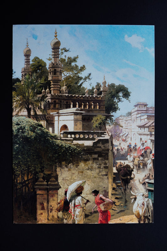 Daak Art Print - Hyderabad Street Scene by Woldemar Friedrich