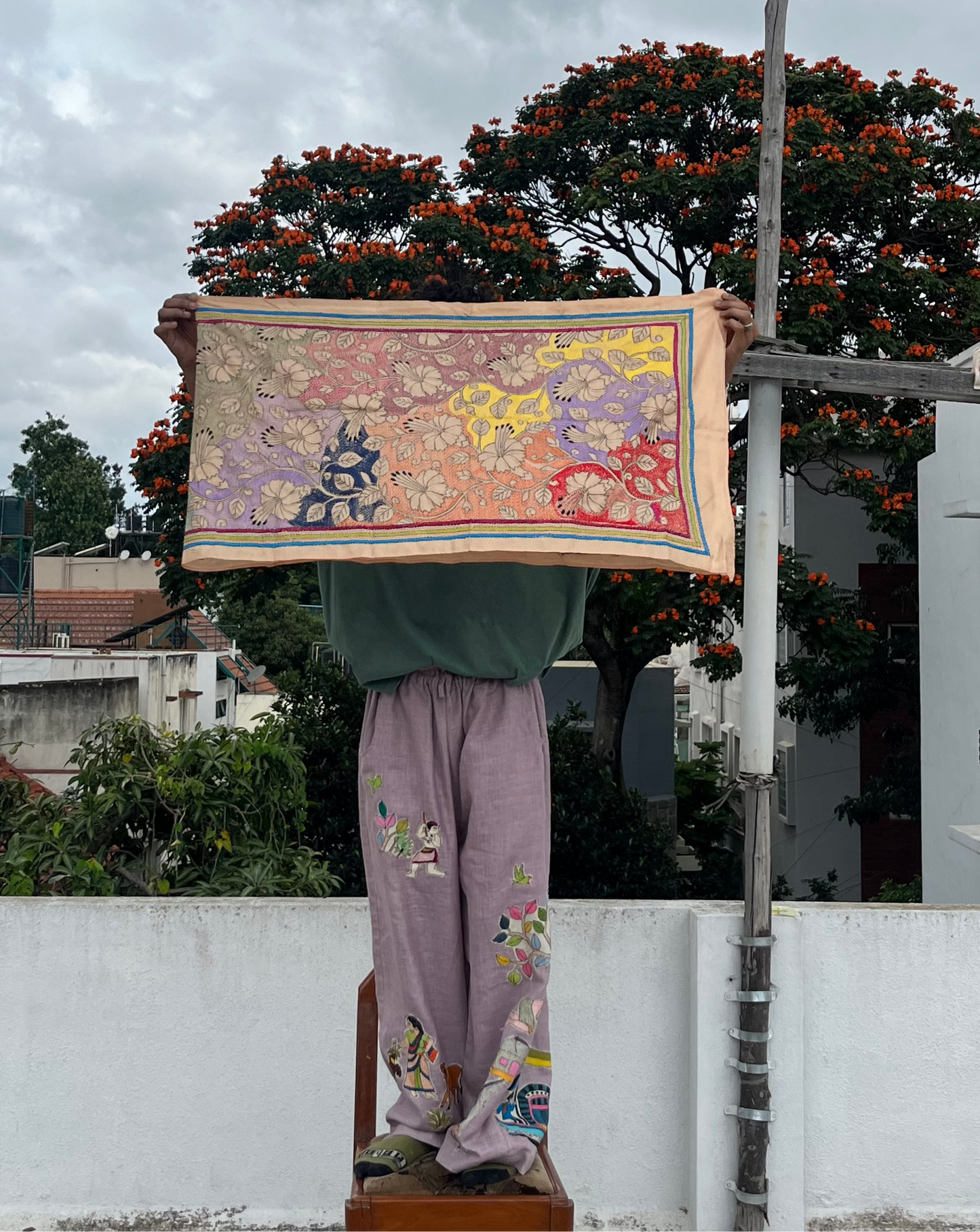 Bloom Stitch Nakshi Kantha Stole