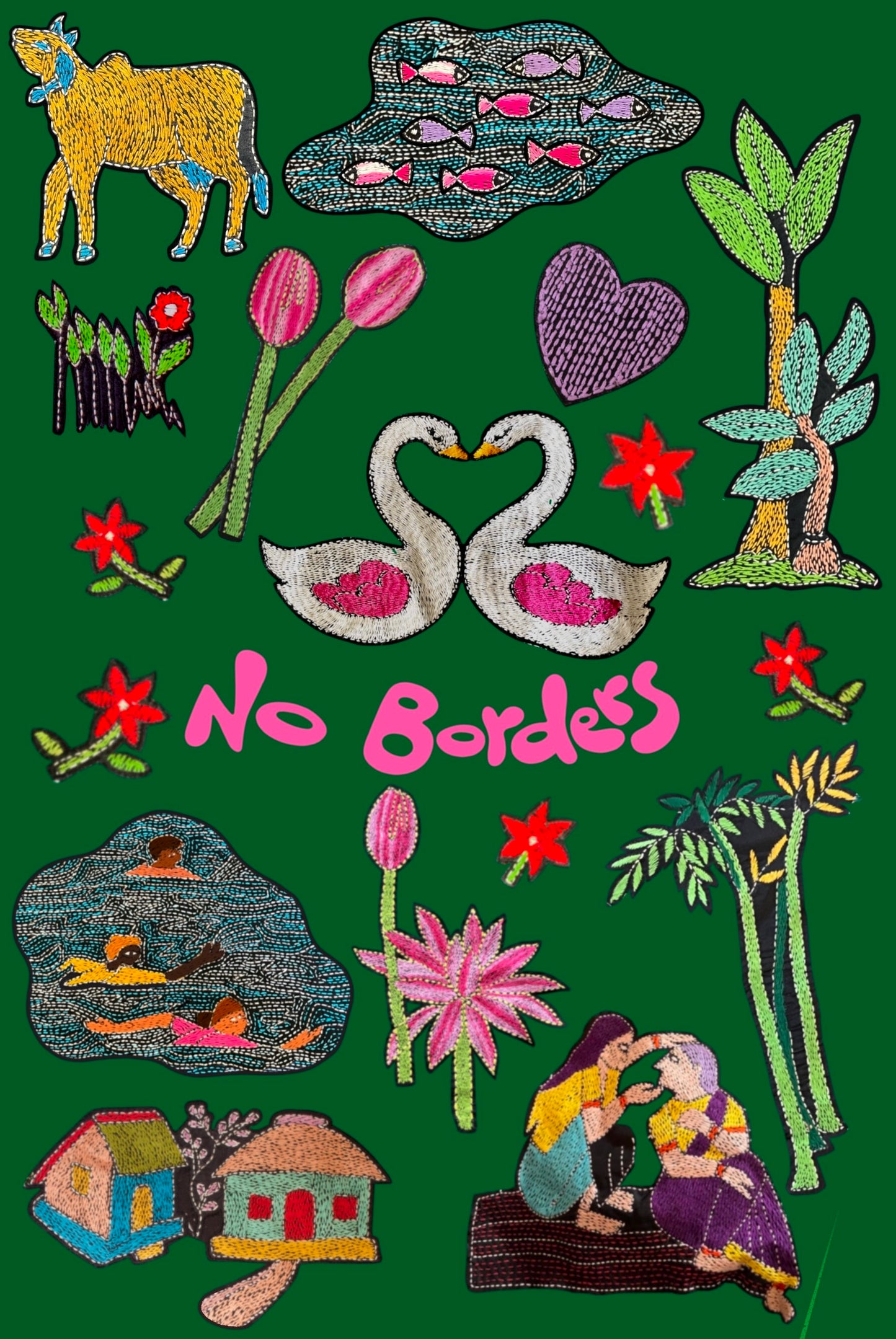 Kantha Motif Sticker
