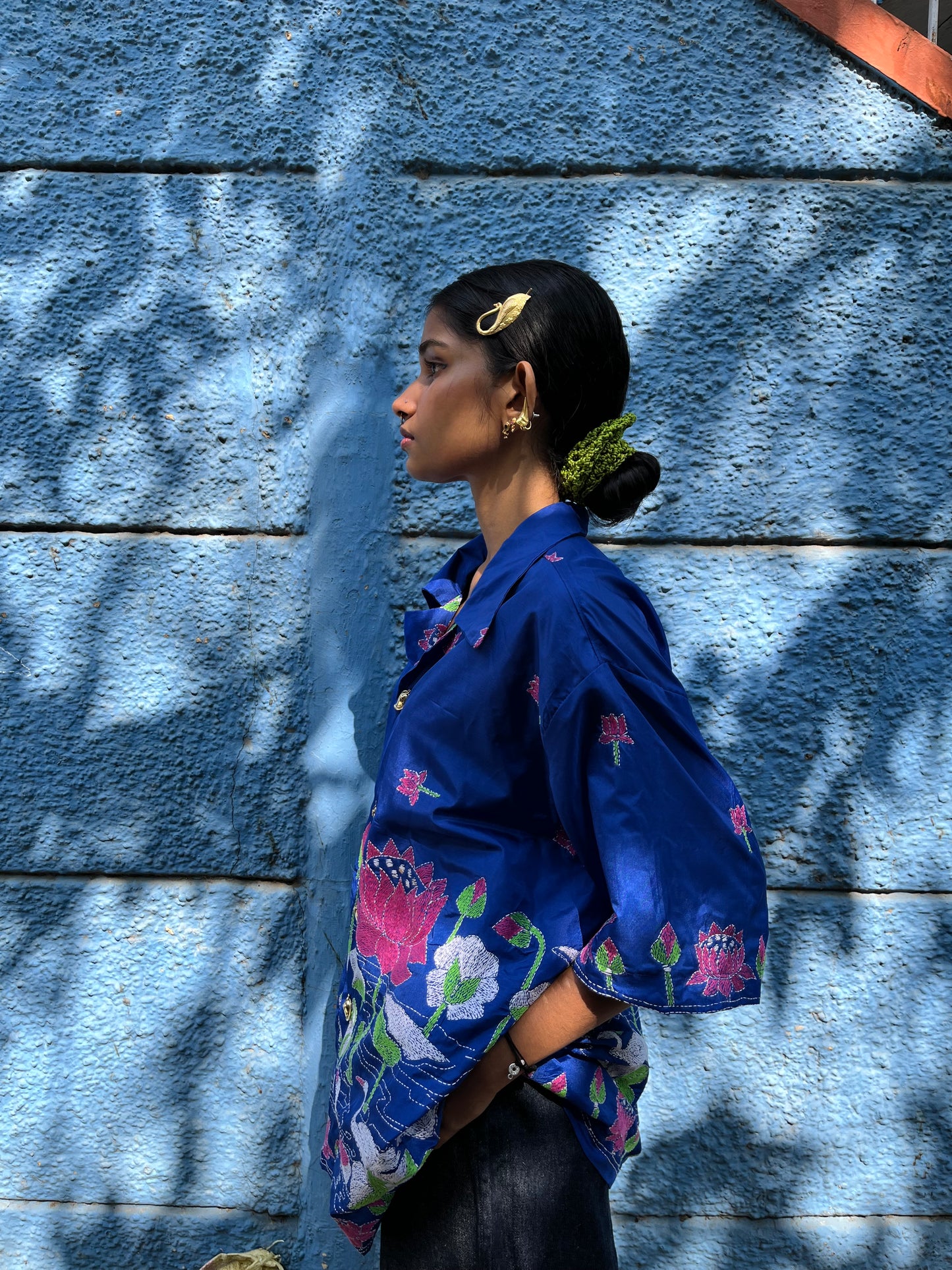 Lotus Kantha Shirt