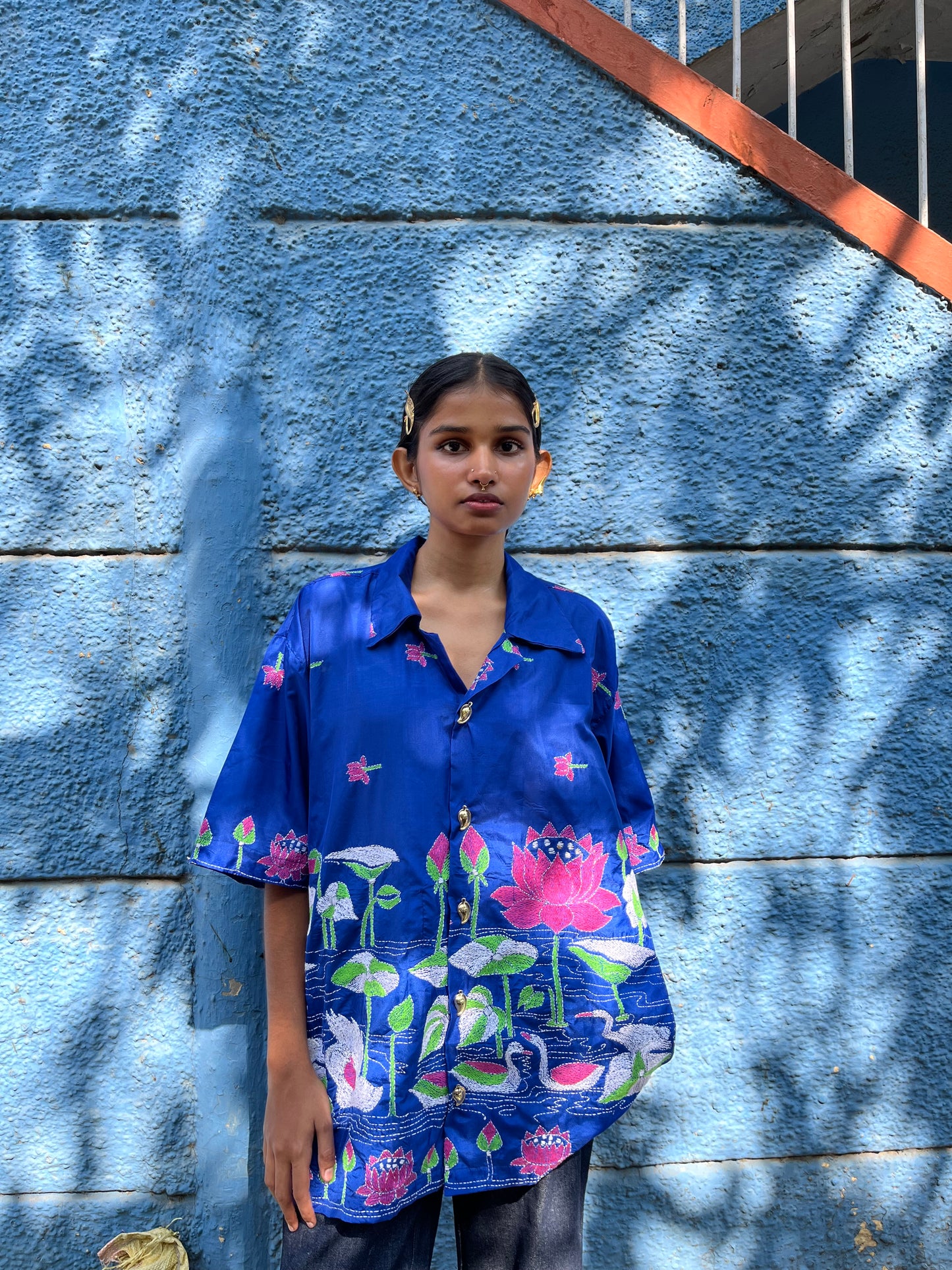 Lotus Kantha Shirt