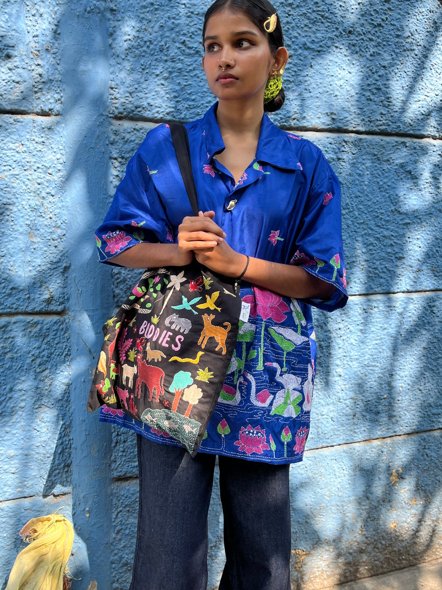 Lotus Kantha Shirt