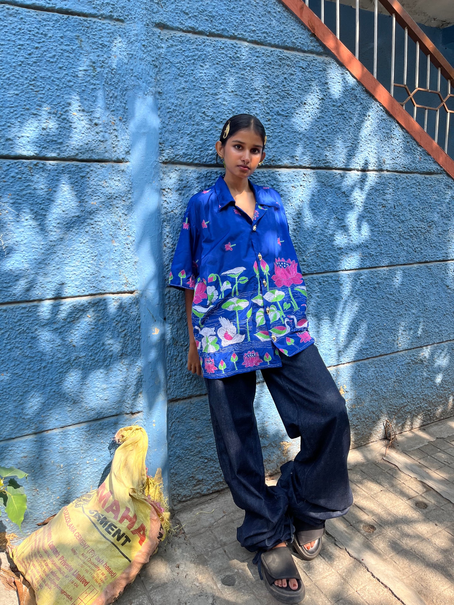 Lotus Kantha Shirt