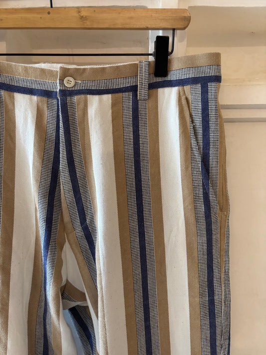 Siafu striped trouser Brown & Blue