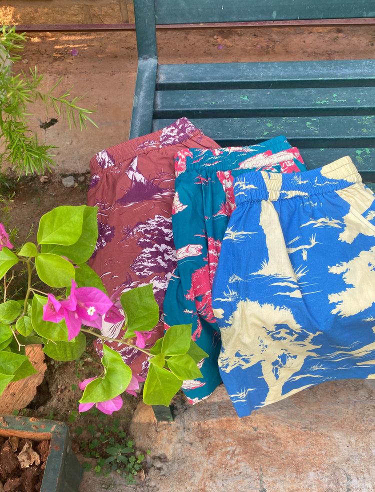 Rainforest Shorts (Blue)