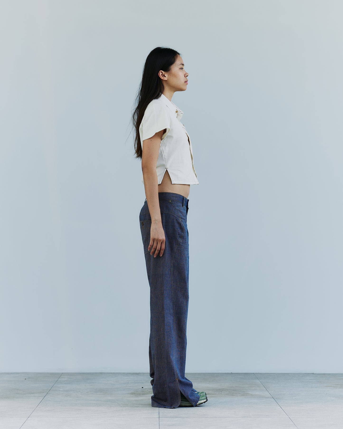 INDIGO SPLIT JEANS