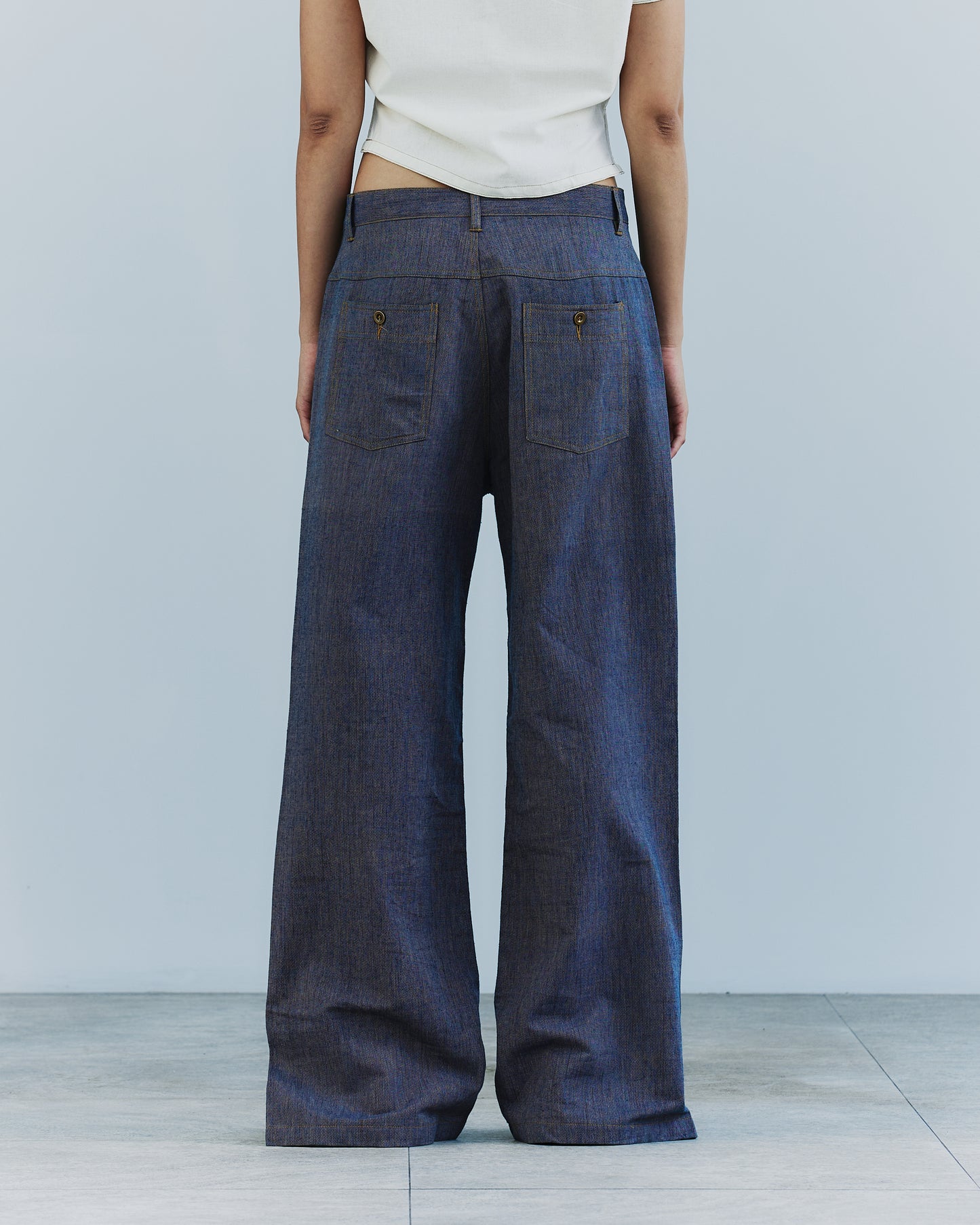 INDIGO SPLIT JEANS