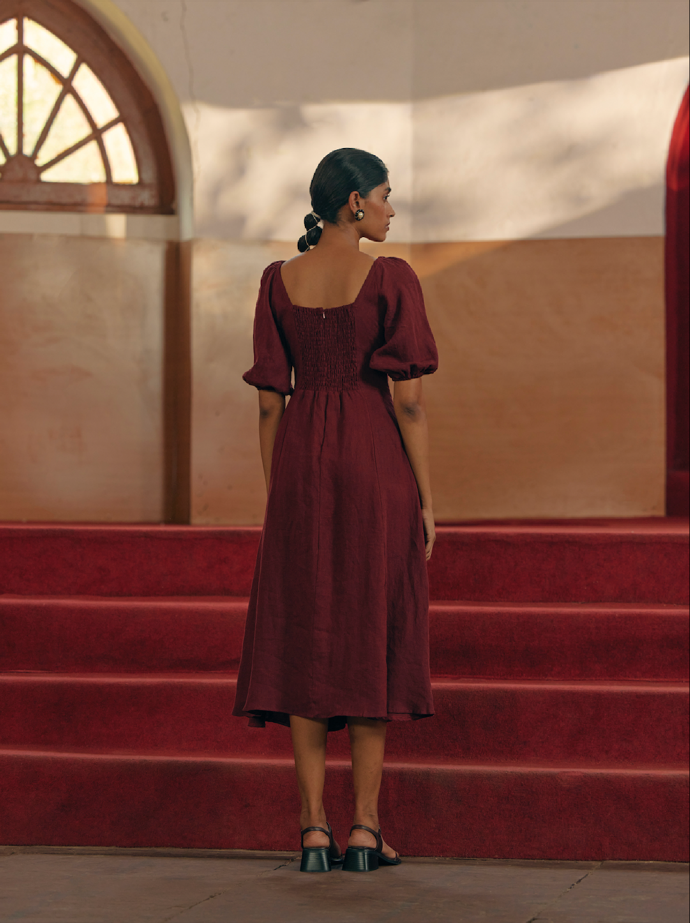 Ella Dress - Maroon