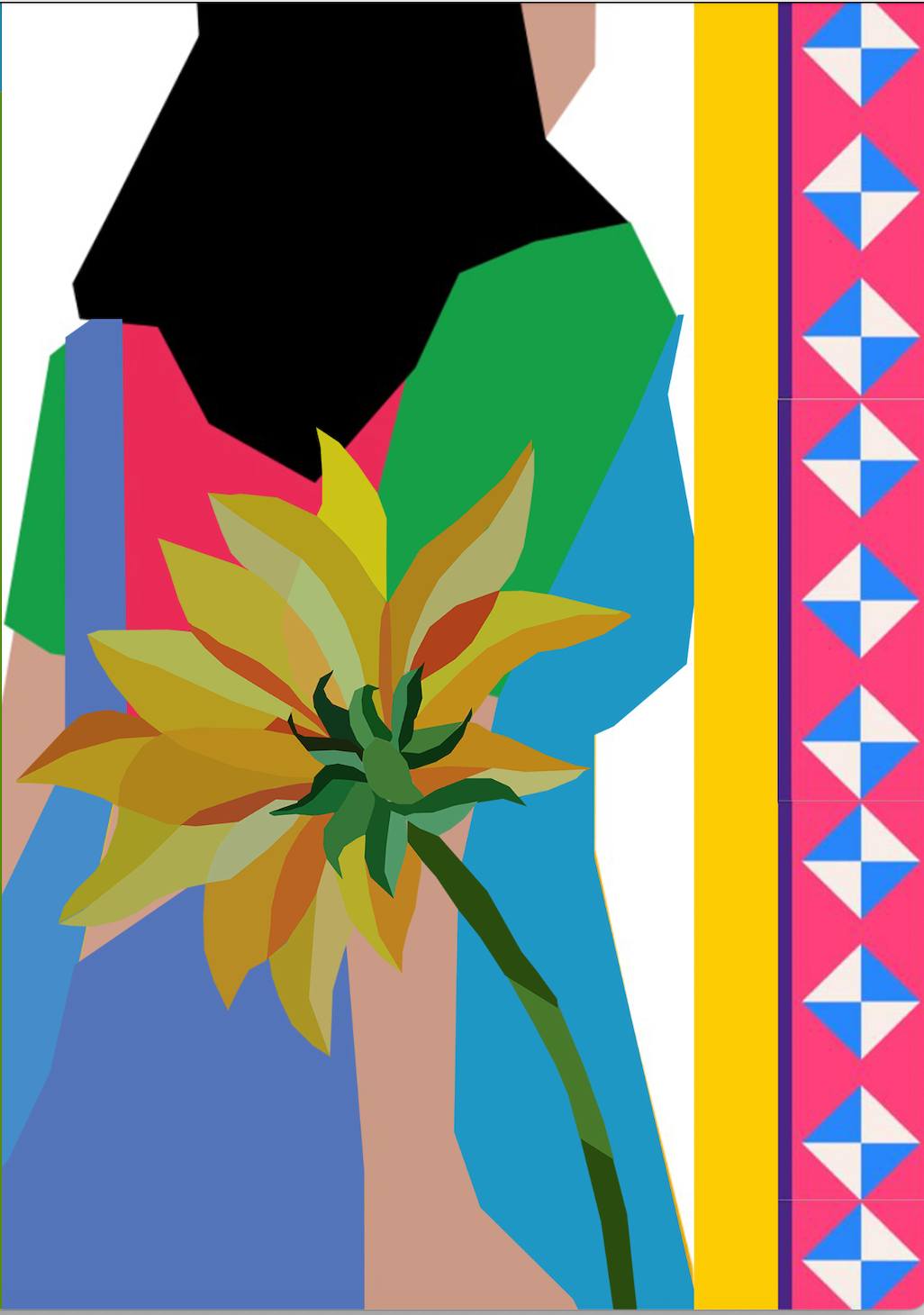 Flower on my back (Postcard)
