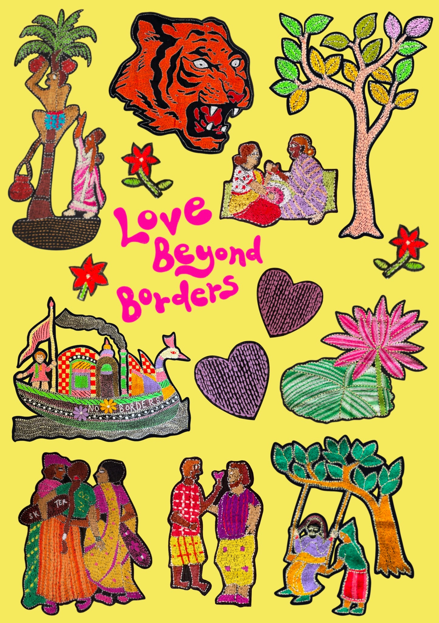 Kantha Motif Sticker