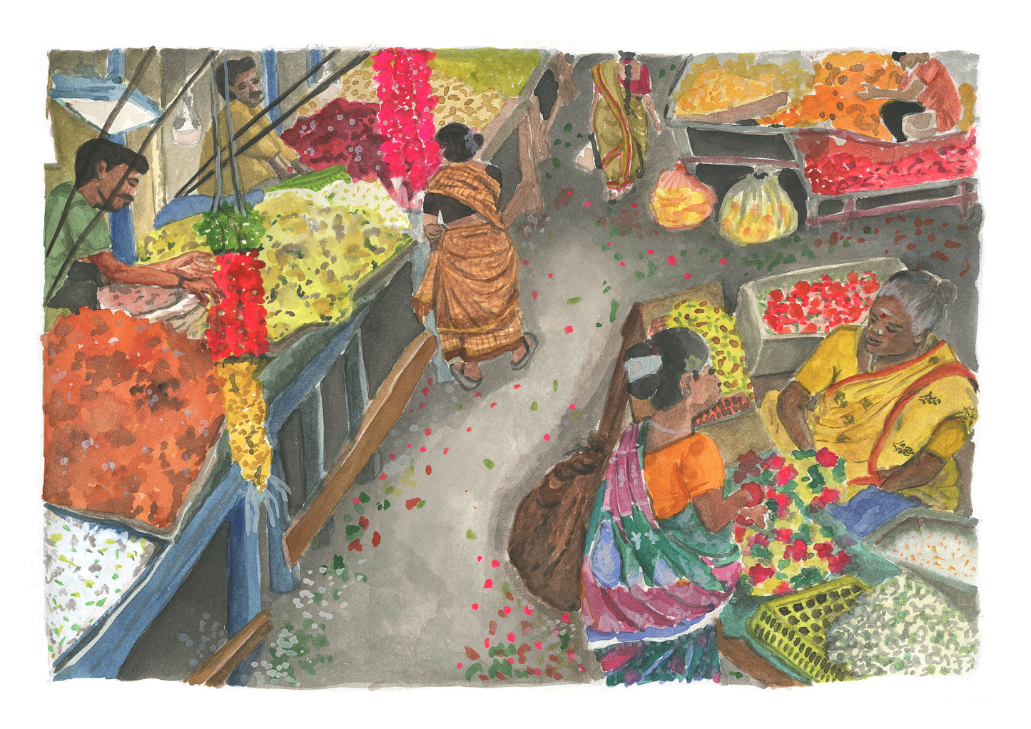 Flowermarket, Pondicherry