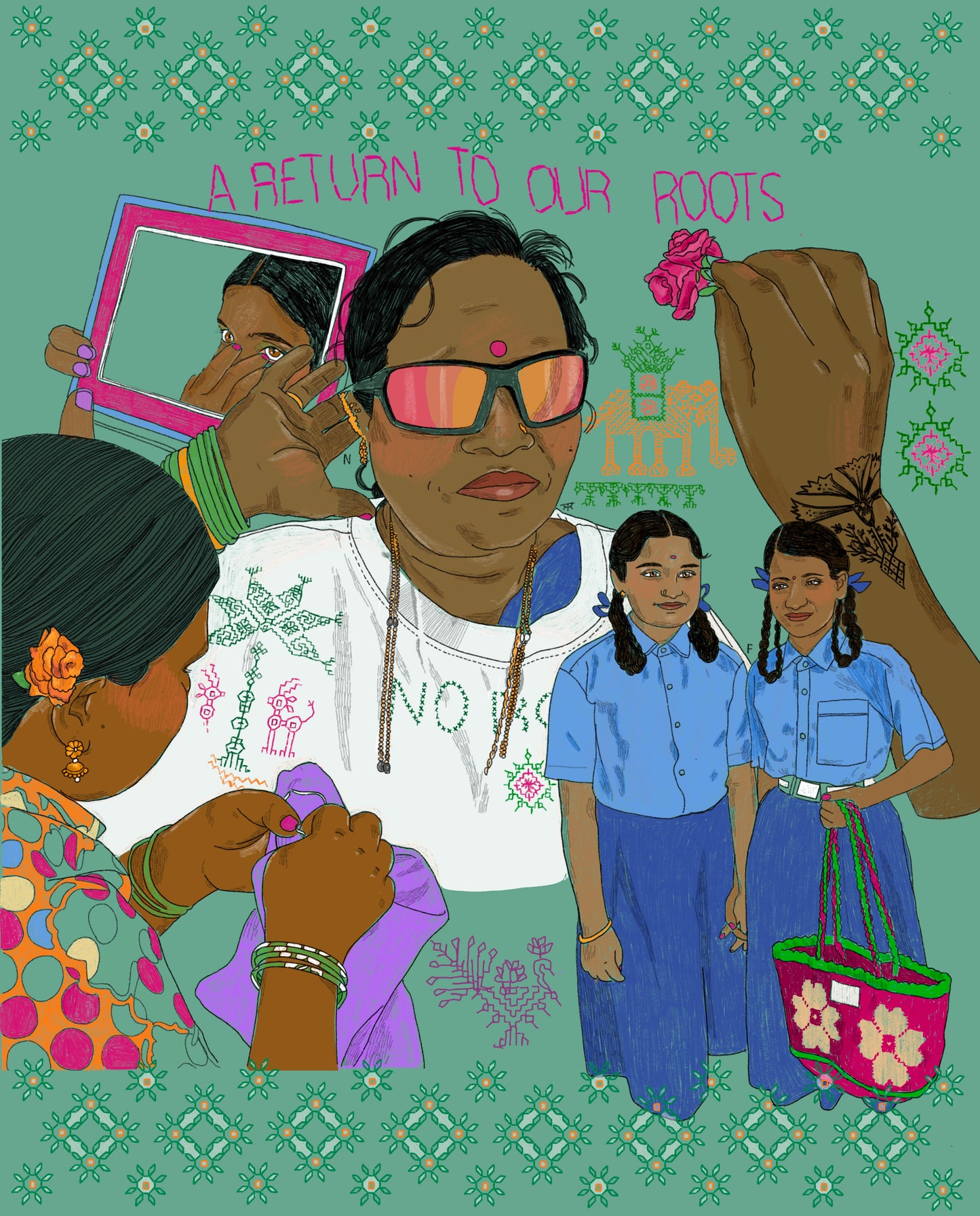Stories of Kasuti Art Print