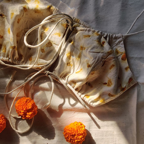 Front knot bralette - Marigold print