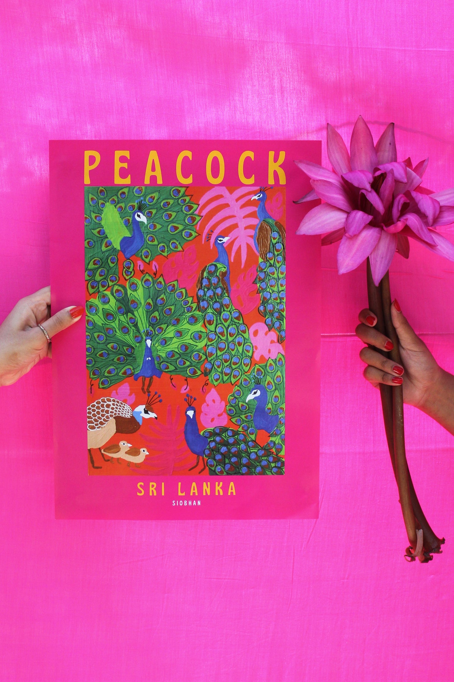 Peacock Travel Poster