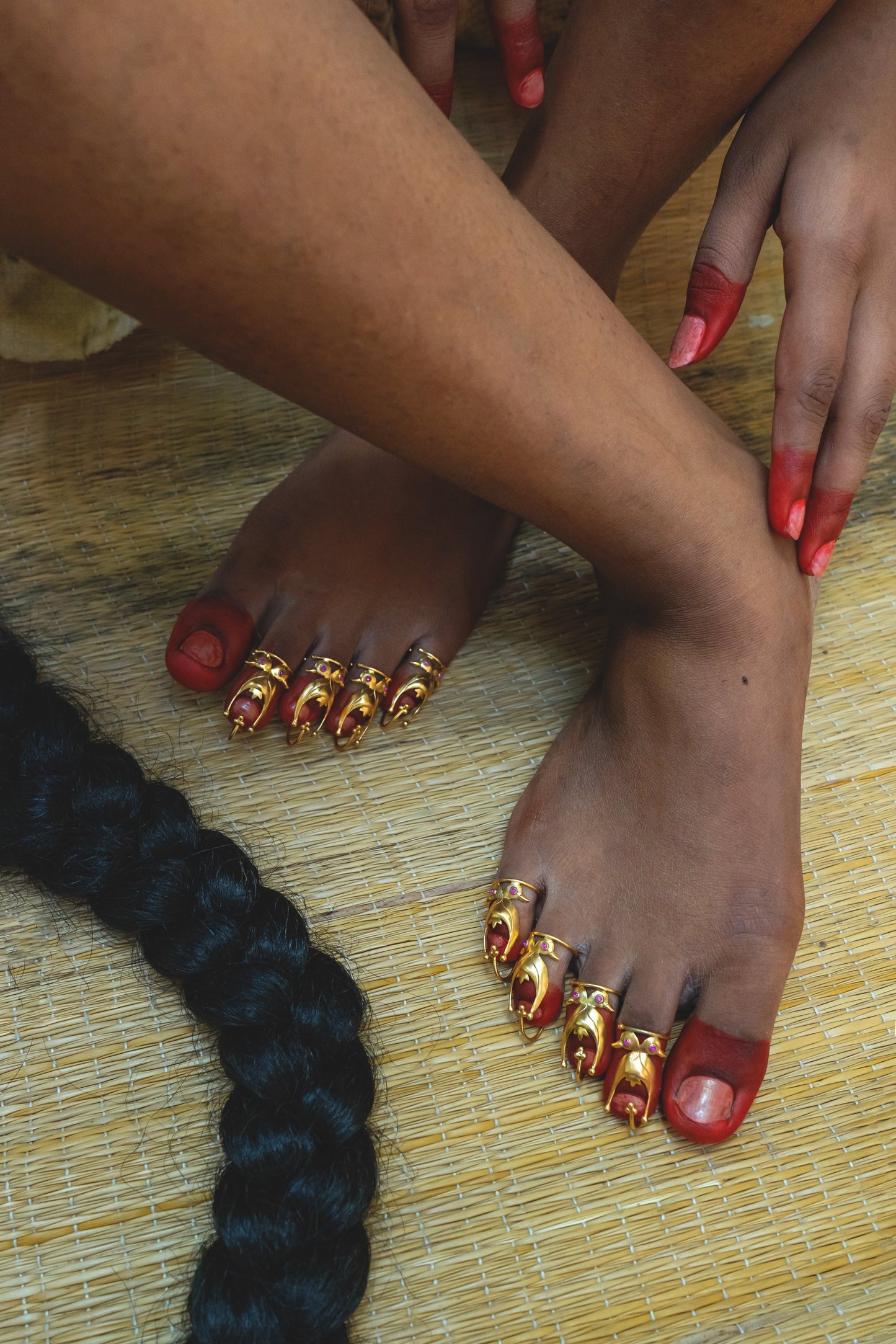 SAAHAS | साहस NAIL CAPS ~TOE CAPS ~ (IN GOLD)