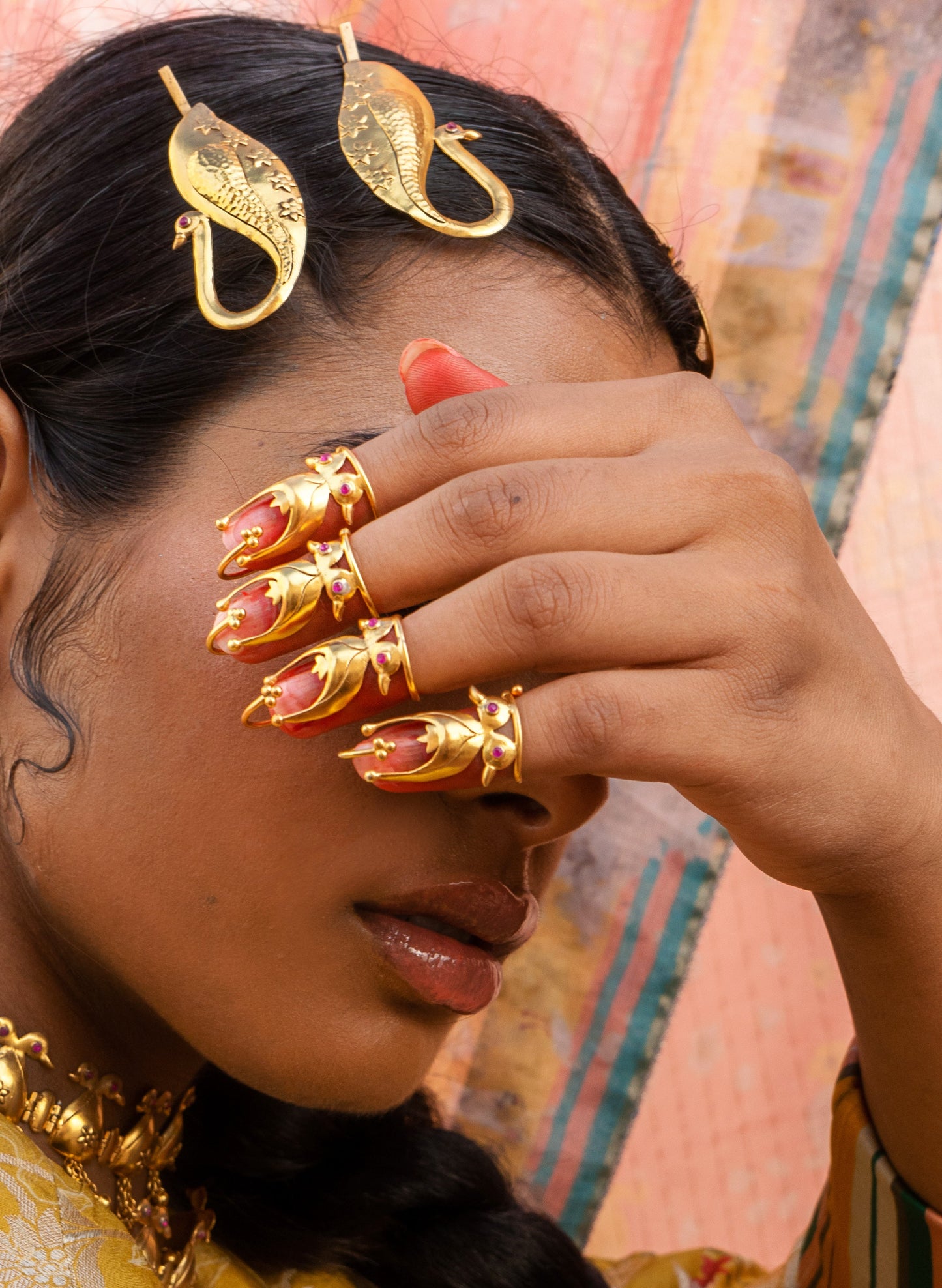 SAAHAS | साहस NAIL CAPS ~TOE CAPS ~ (IN GOLD)
