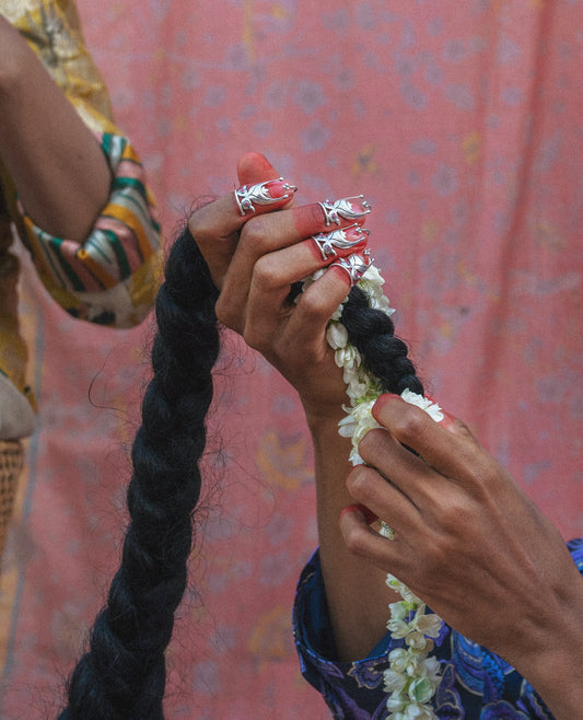 Saahas |साहस Nail Caps ~ Toe Caps ~ (In Silver)