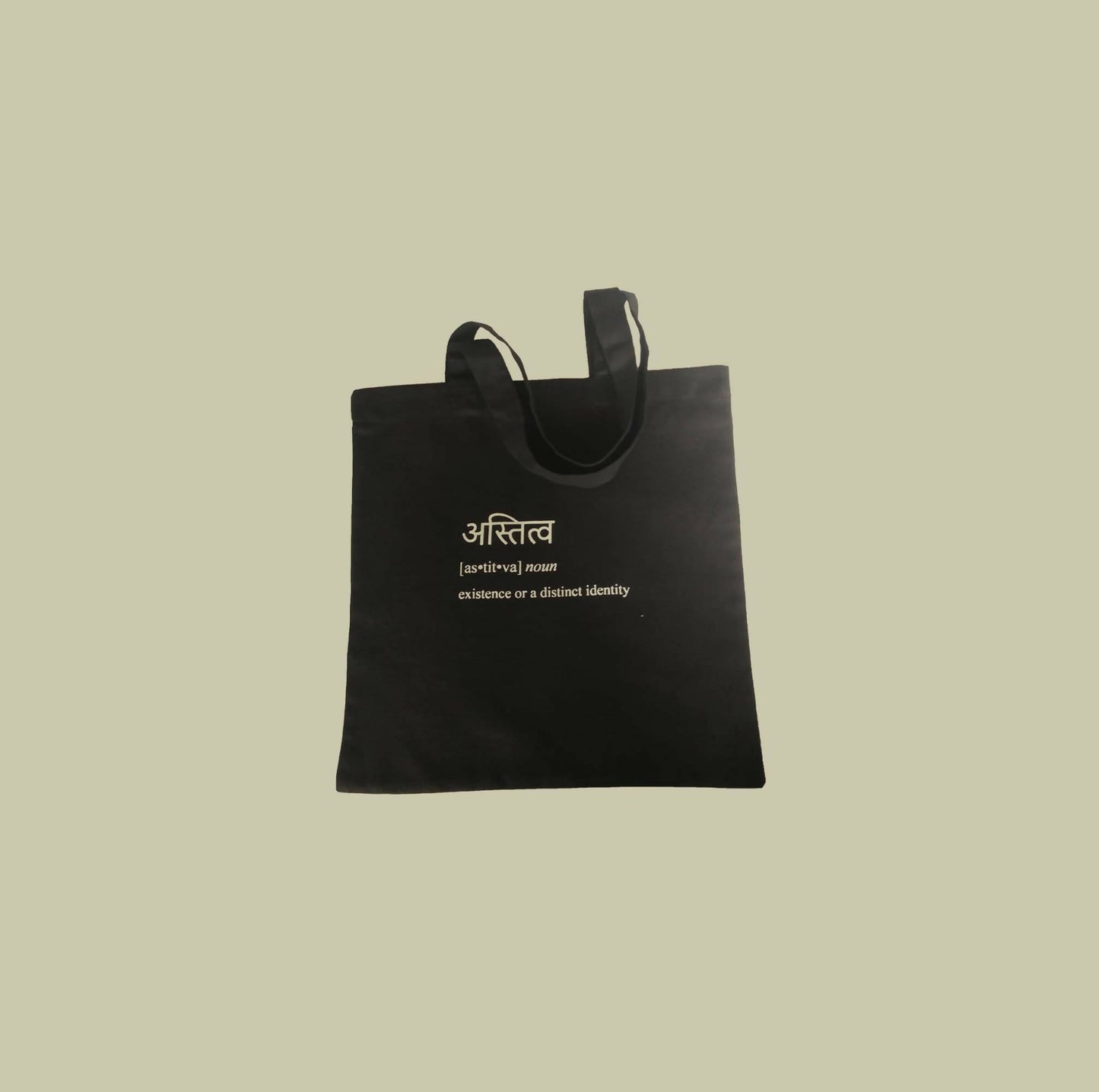 Daak Words of Affirmation Tote Bags in Black
