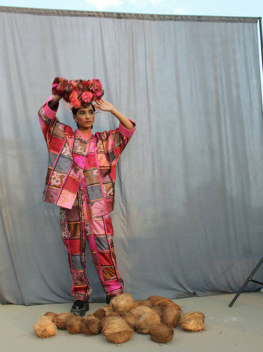 Patchwork Shirt in Ruby