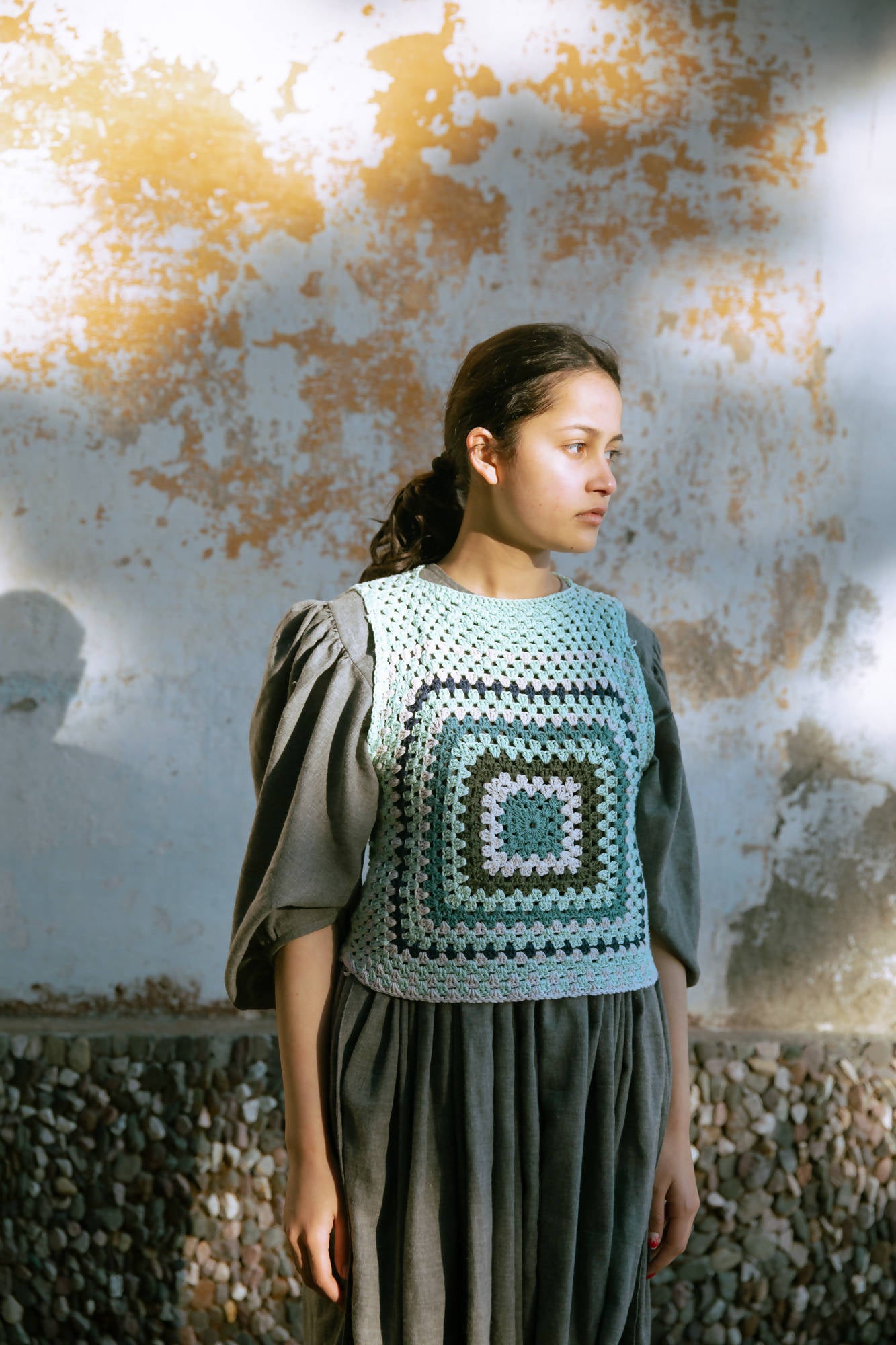 ADHORA BLUE GREEN VEST