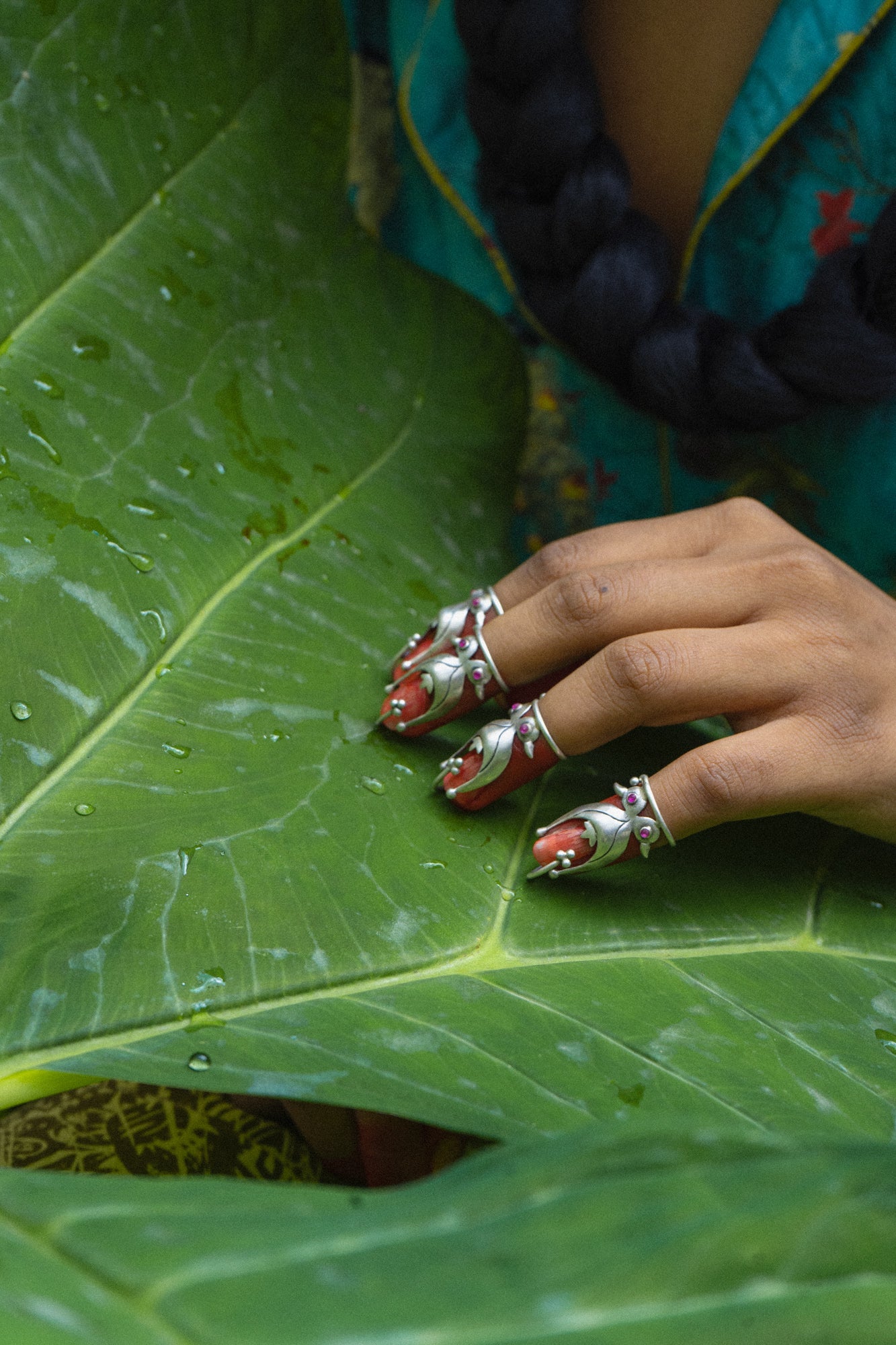 Saahas |साहस Nail Caps ~ Toe Caps ~ (In Silver)