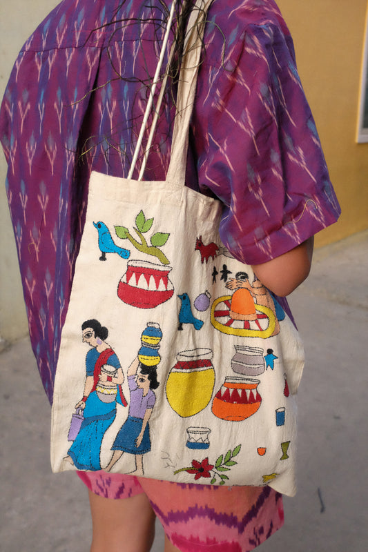 Potters of Bengal Kantha Tote Bag