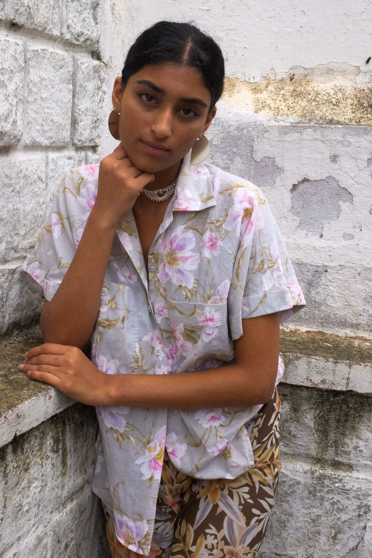 Christian Dior 1980s Floral Shirt