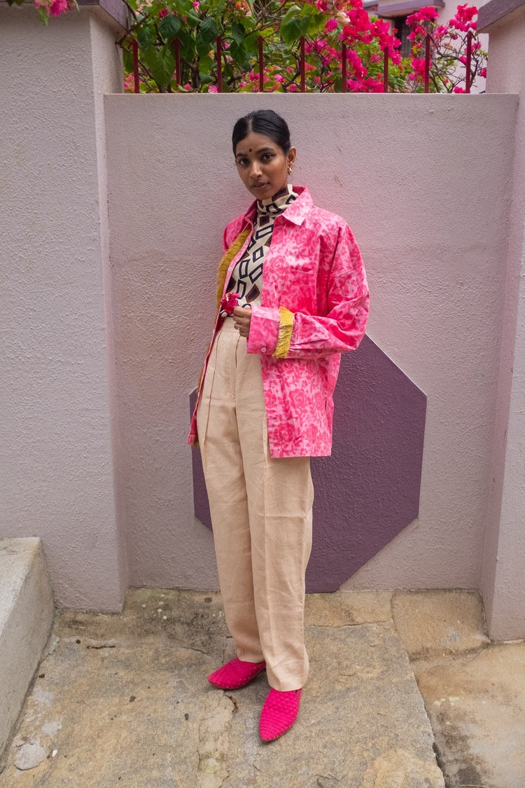 Vintage: 1990s high waist linen trousers by Escada