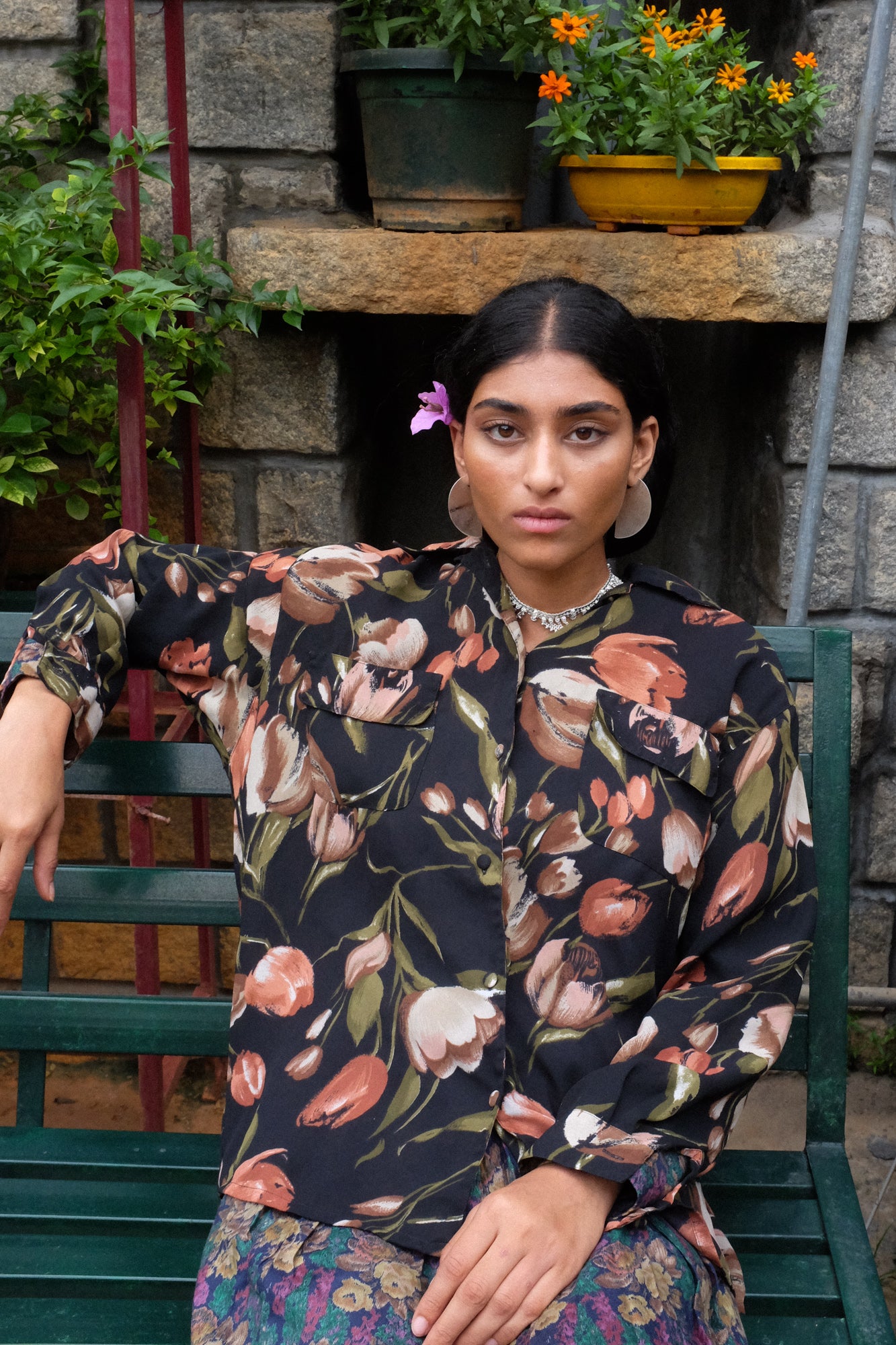 Vintage Carry Back 1980's Floral Blouse