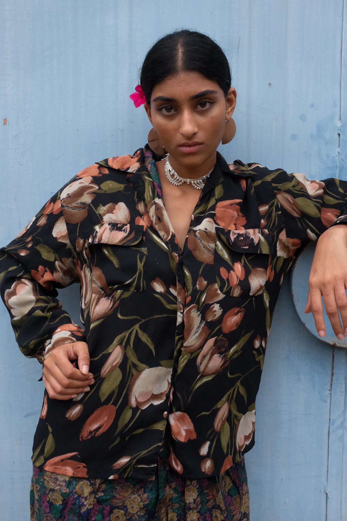 Vintage Carry Back 1980's Floral Blouse