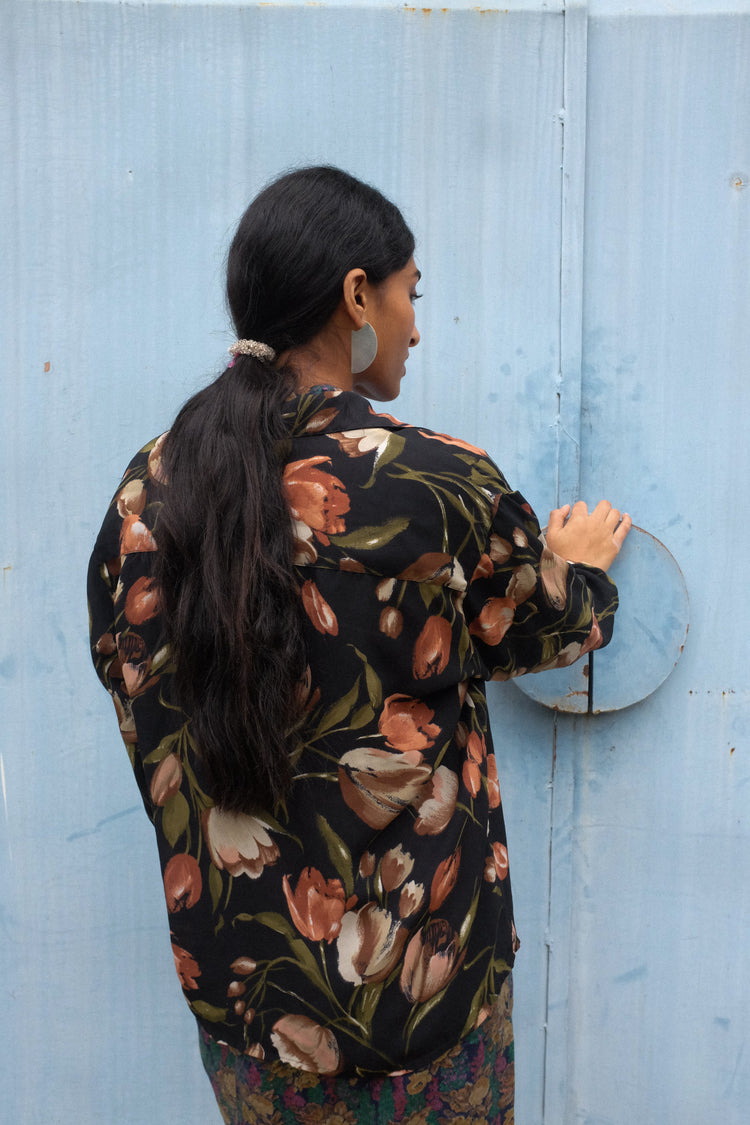 Vintage Carry Back 1980's Floral Blouse