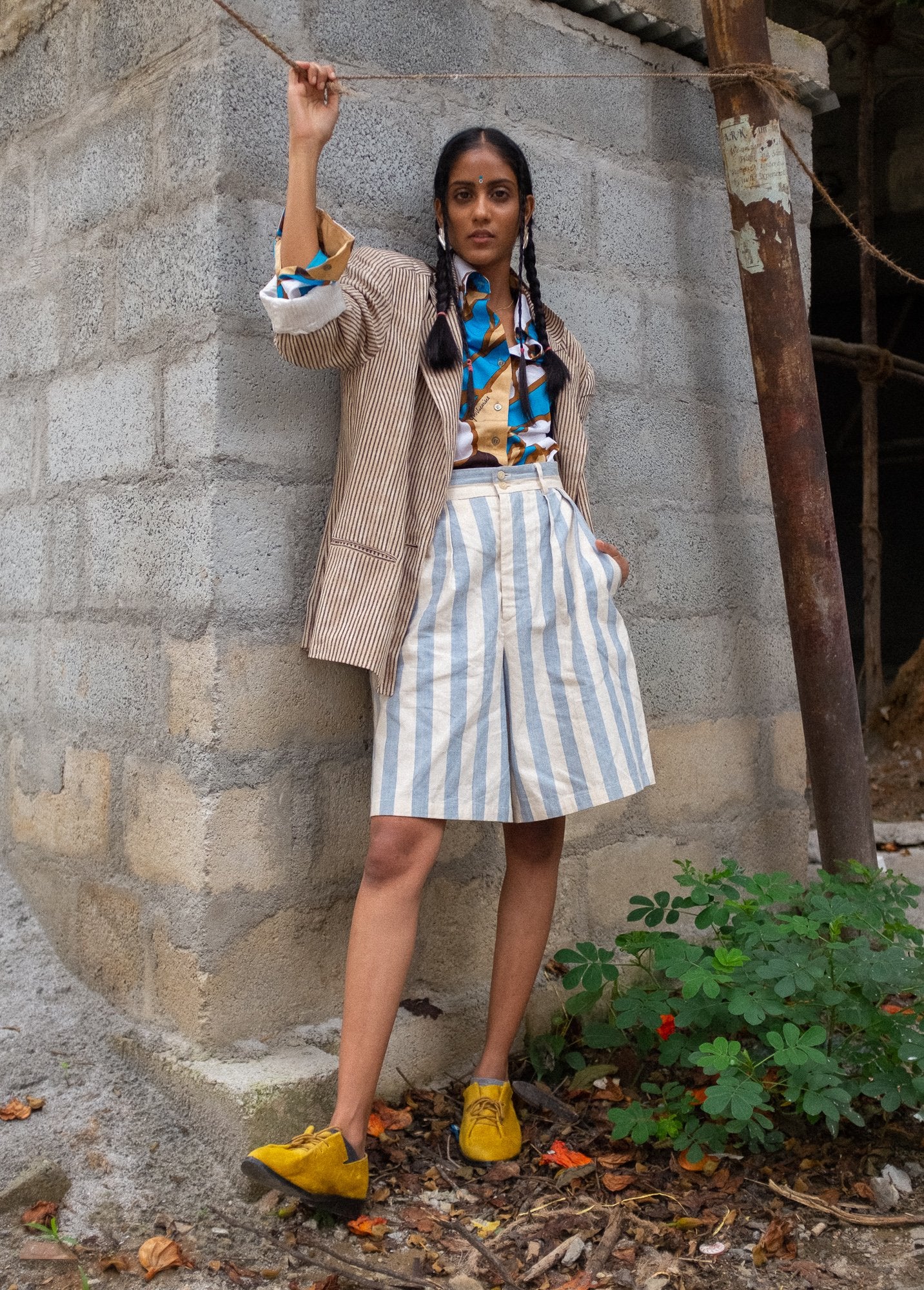 1980s STRIPED SHORTS BY RALPH LAUREN